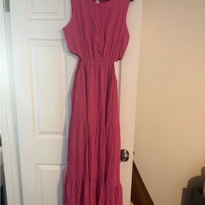 Eesome Vibrant Pink Maxi Dress